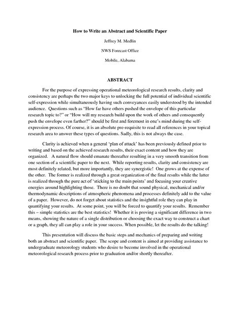 sample abstract  research paper examples abstracts