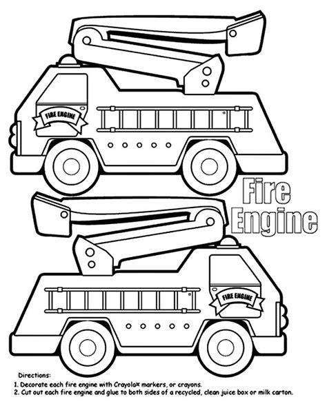 pin  leinna zamir  kids firefighter coloring pages truck