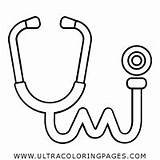 Doctor Stethoscope Estetoscopio Ultracoloringpages sketch template