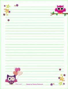 owl writing paper lined paper owl theme  easel activity writing