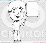 Adolescent Teenage Talking Boy Outlined Coloring Clipart Vector Cartoon Illustration Transparent Background Description Stock sketch template