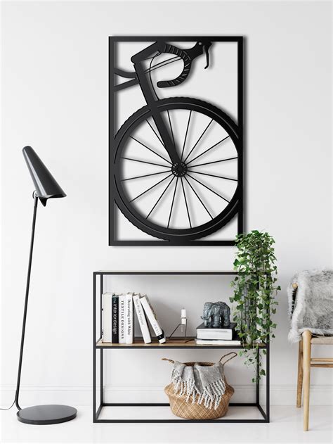 Bicycle Wall Art Metal Bike Wall Art Cyclist T Biker Etsy