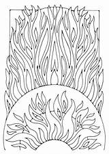 Coloring Fire Pages Large Printable sketch template
