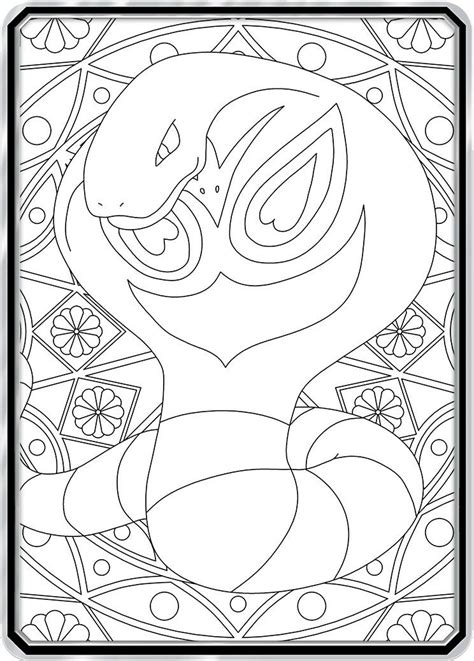 color  arbok custom pokemon coloring card coloring pages  girls