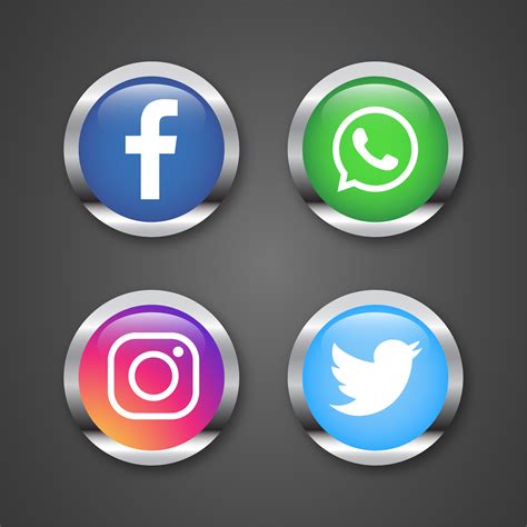 popular social media logo collection   vectors clipart