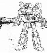 Coloring Mechwarrior War Robots Hama Drones Pokemon Beads Sketch Battle Character Machine Books Wars sketch template