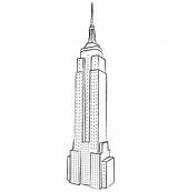 Rascacielos Colorear Edificios sketch template