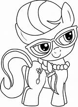 Coloring Pages Pony Little Ponyville Printable Kids Ponies sketch template