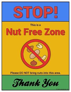 nut  zone poster  elementarystudies teachers pay teachers