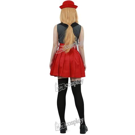 Serena Cosplay Costume Women S Grey Shirt Red Skirt Pokémon X And Y