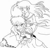 Inuyasha Kagome Coloring Pages Getdrawings Deviantart Color Print Getcolorings sketch template