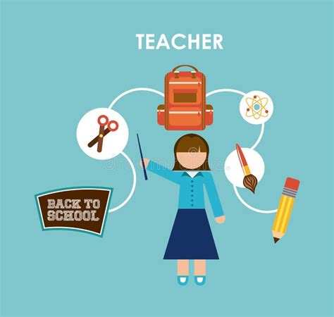 teacher design stock vector illustration  school design