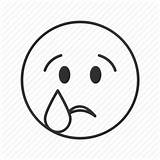 Crying Emoji Cry Tears Teary Emoticon Smiley Clipartmag Smileys Interface sketch template