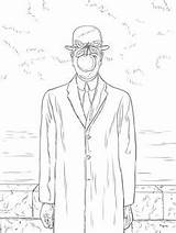 Magritte Rene Supercoloring sketch template