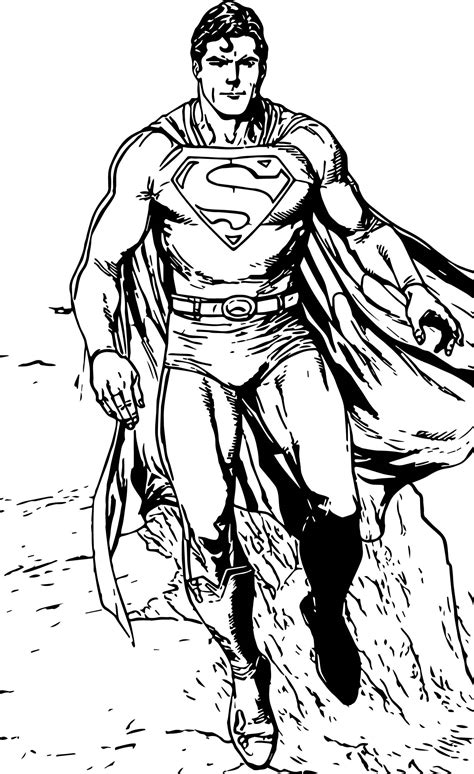 coming superman superheroes super hero coloring page wecoloringpagecom