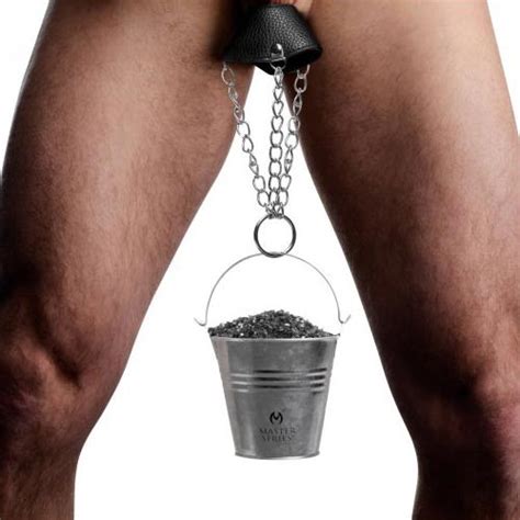 master series hell s bucket ball stretcher with bucket silver sex