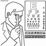 Doctor Coloring Pages Ophthalmologist Colorings sketch template