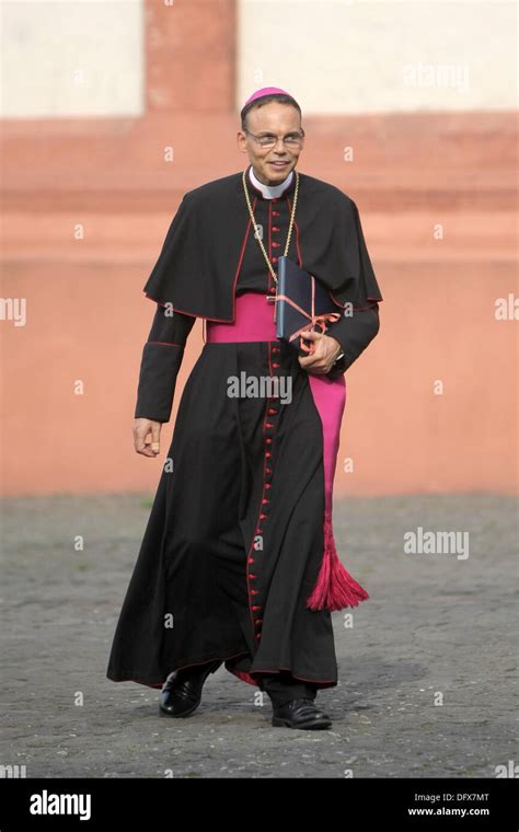 bishop franz peter tebartz van elst walks  og  cathedral  limburg  der lahn germany
