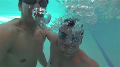 French Swimmers Barefaced Underwater In Speedos