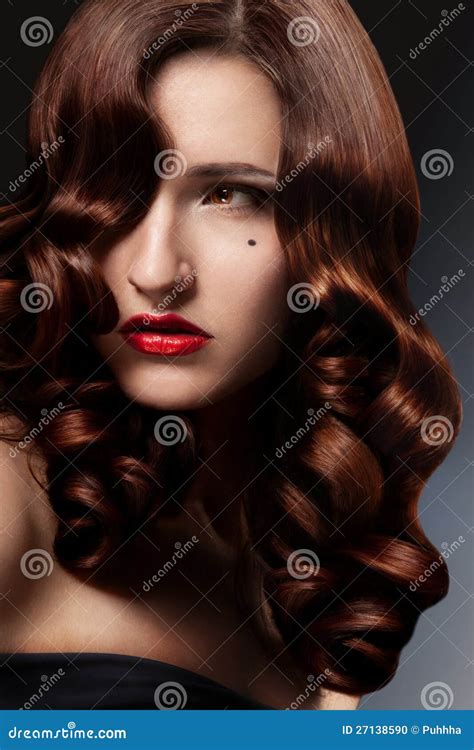 healthy long curly hair stock photo image  hair clean