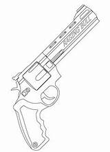 Coloring Pages Revolver Pistol Gun Printable Drawing Handgun Raging Bull Tattoo Guns Supercoloring Print sketch template