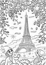 Ausmalbilder París Torre sketch template