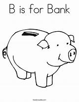 Bank Coloring Money Piggy Ham Saving Math Pages Twistynoodle Template Pig Outline Built California Usa Favorites Login Add Noodle Print sketch template