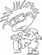Chuckie Coloring Rugrats Pages Print sketch template
