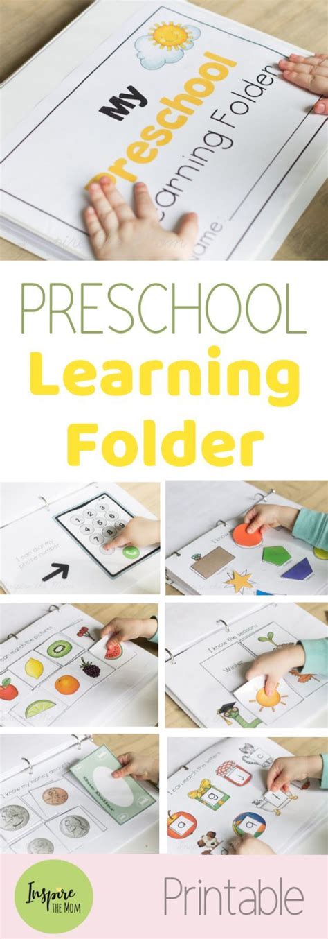 updated preschool learning folder inspire  mom preschool colors