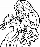 Coloring Pages Tangled Print Printable Rapunzel Getcolorings Princess Color sketch template