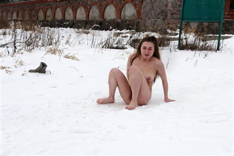 busty teen posing at winter outdoors russian sexy girls