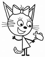 Candy Kitty Coloring Pages Caramel Cats раскраски из категории все Three Color sketch template