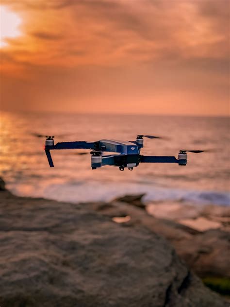 black dji mavic drone  stock photo