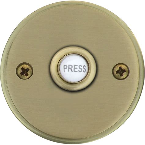 alcott hill circle metal door bell push button wayfair