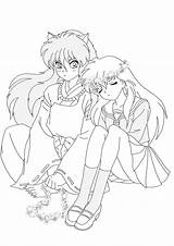 Inuyasha Coloring Pages Anime Kagome Kids Printable Note Death Bestcoloringpagesforkids Manga Colouring Cute Getdrawings Color Sheets Cartoon Visit Books Choose sketch template