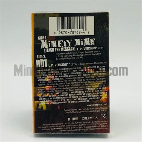 john forte ninety nine flash the message hot cassette single mint