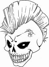Skulls Skull Coloring Pages Printable Drawings Scary Drawing sketch template