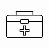 Aid First Box Icon Line Vector Svg Vecteezy Onlinewebfonts Medical sketch template