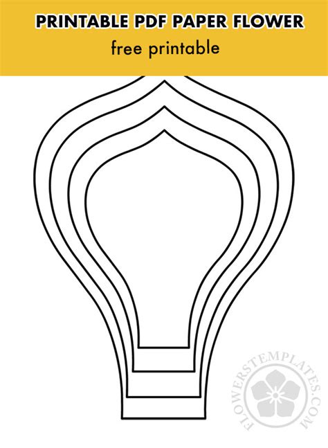 printable pdf paper flower flowers templates