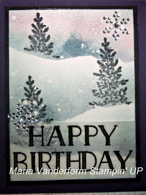 crafty marias stamping world  wintery birthday card featuring lovely