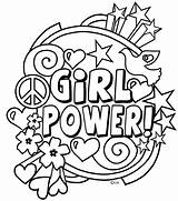 Empowerment Girlpower sketch template