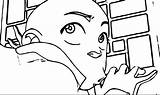 Coloring Aang Avatar Wecoloringpage sketch template