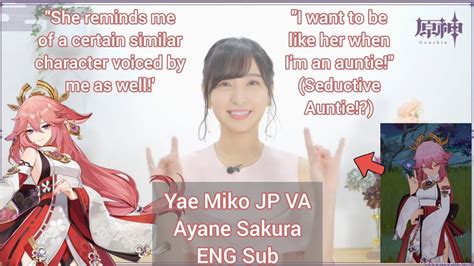 Yae Miko Japanese Voice Actor Interview Ayane Sakura 佐倉 綾音 Genshin