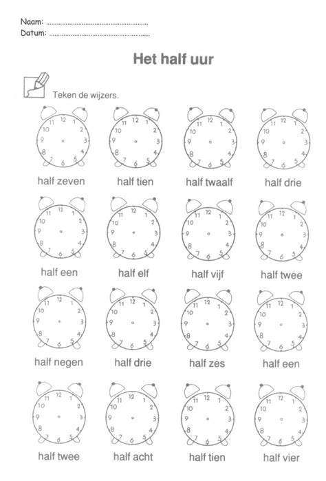 printable worksheet  telling  time   parts   clock