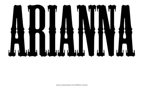 Arianna Name Tattoo Designs