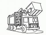 Coloring Garbage Pages Truck Trucks Popular sketch template