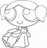 Powerpuff Coloring Girls Pages Bubbles Cute Ppg Getcolorings Printable Girl Print Bird sketch template