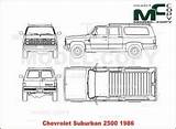 Suburban Chevrolet Copy Model Drawing 1986 2500 Info Disegno Salvato Da sketch template