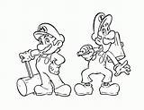 Luigi Bros Sheets Hammer Squid Bowser sketch template