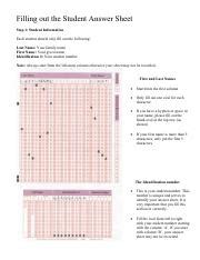 scantron form filling   student answer sheet